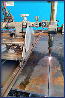 Trackburner cutting 3 inch metal