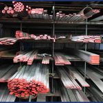 racks of stainless steel stock in Florida